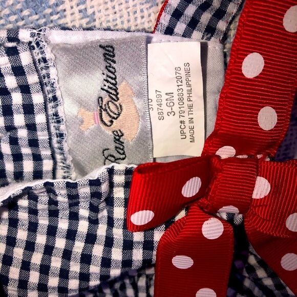 Nwot Girls 3-6M Rare Editions Seersucker Sun Dress - Picture 3 of 5